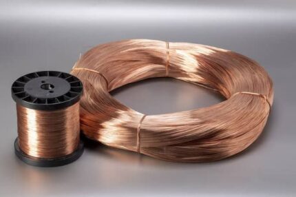 A spool of high-quality copper wire with various sizes and MM measurements, suitable for industrial and electrical wiring applications